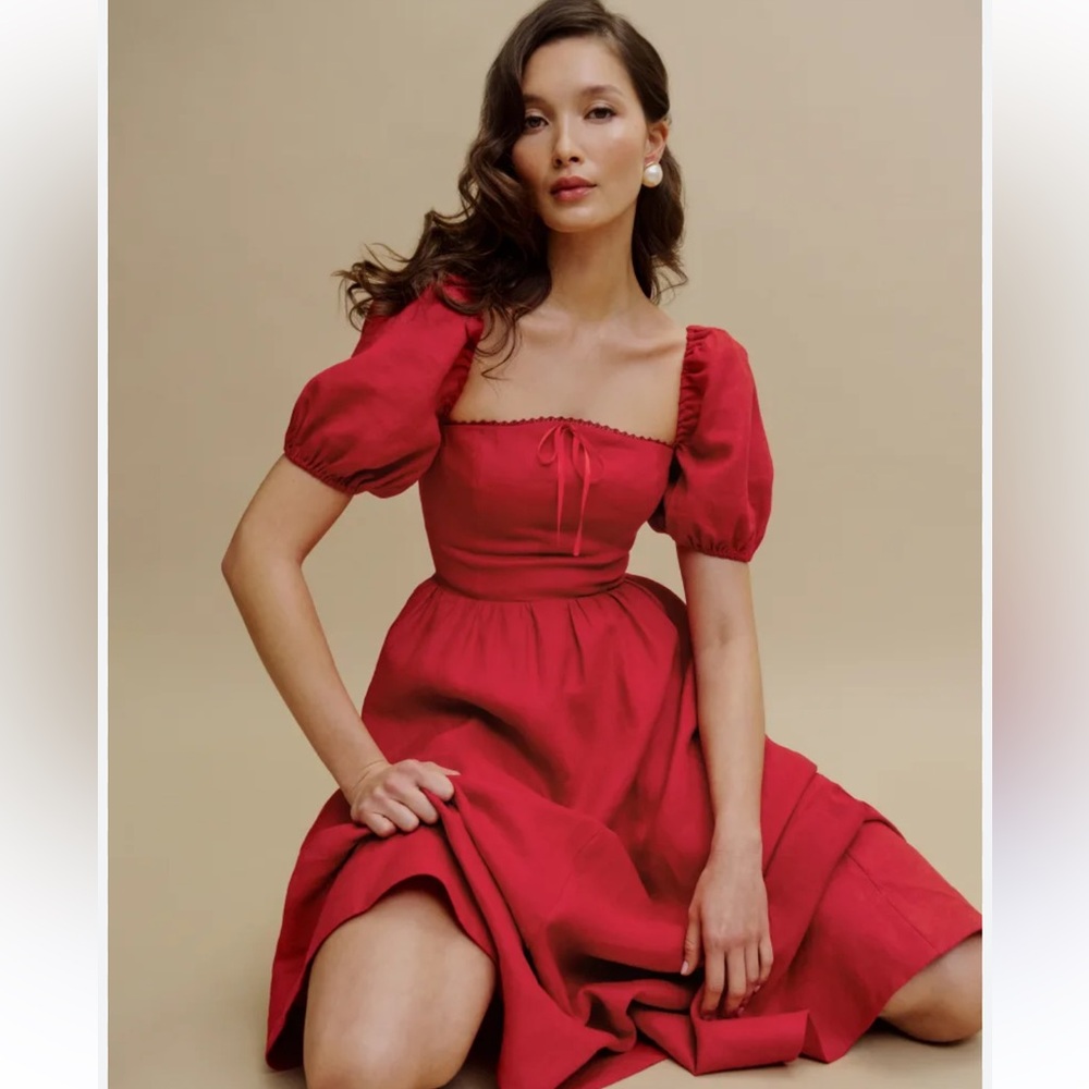 Reformation Marella Linen Dress